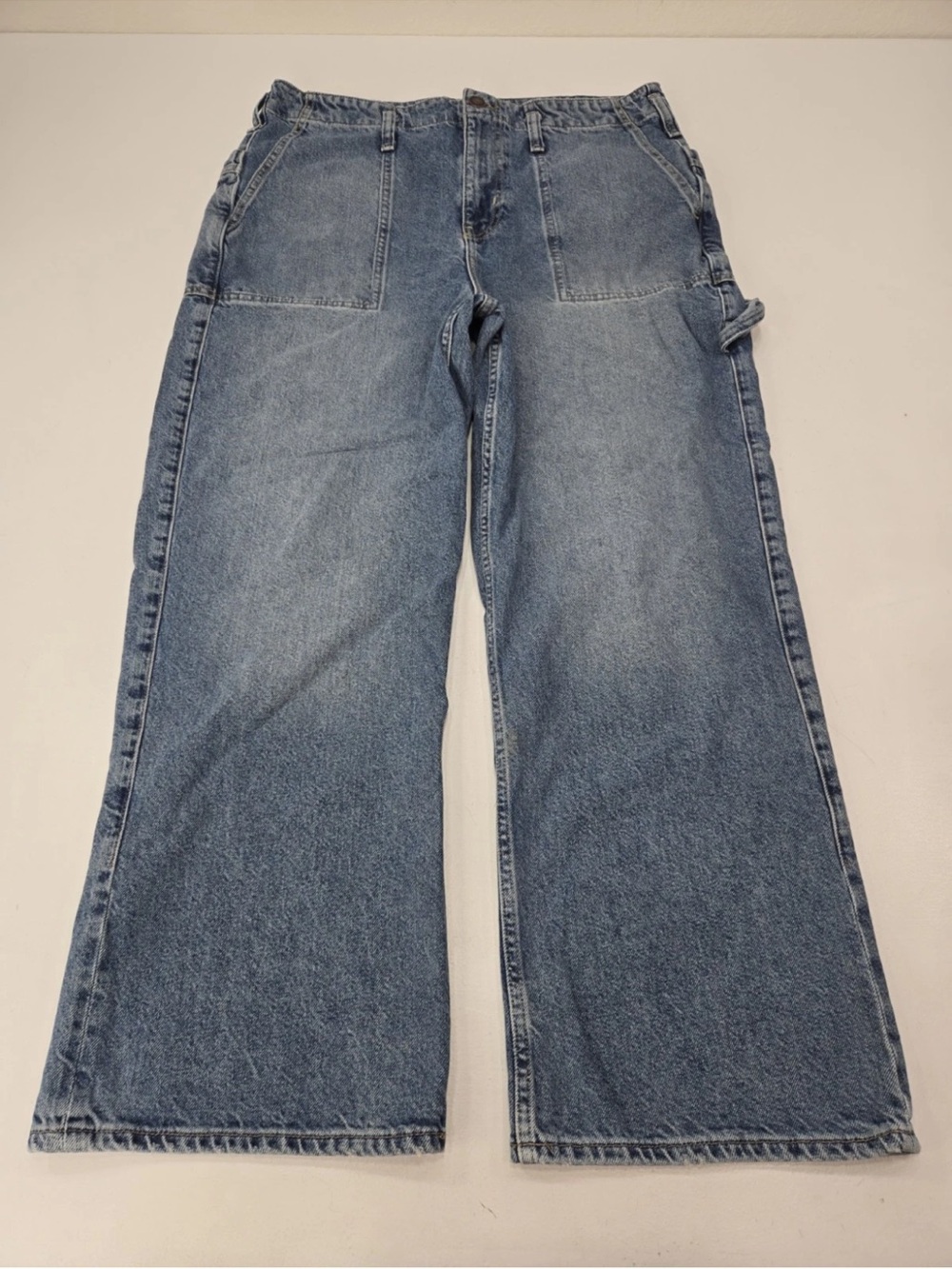Free People We The Free Major Leagues Mid-Rise Cuffed Jeans Carpenter Size 32